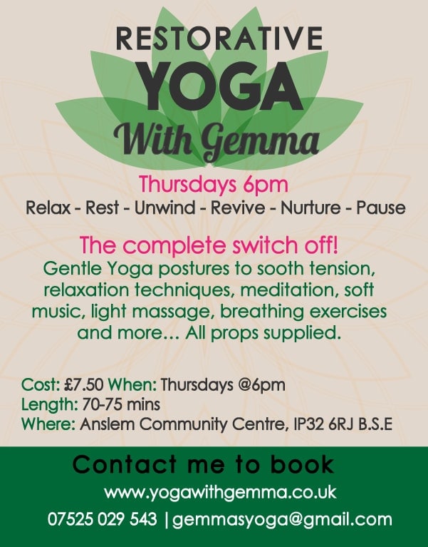 Yoga with Gemma Bury Saint Edmunds Yoga Hub